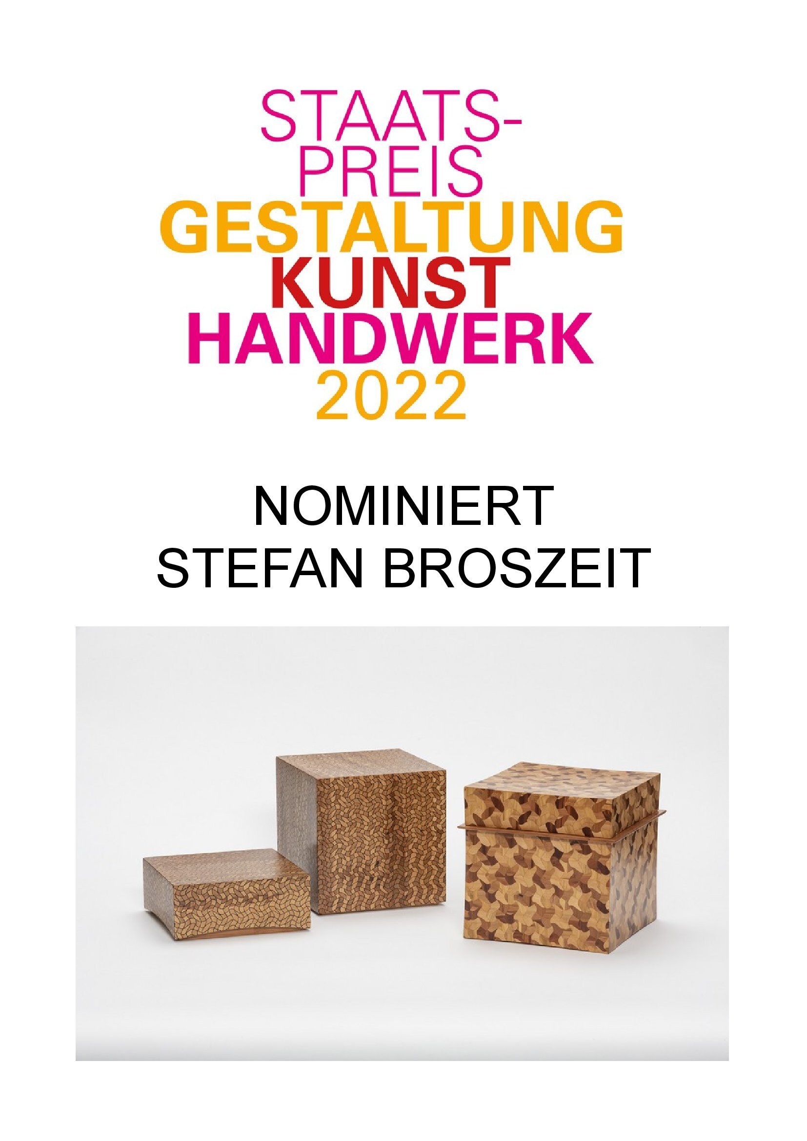 Nominiert Staatspreis Gestaltung Kunst Handwerk 2022